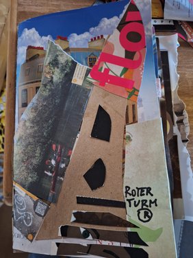 Bilderkollage Roter Turm Sommerhausen