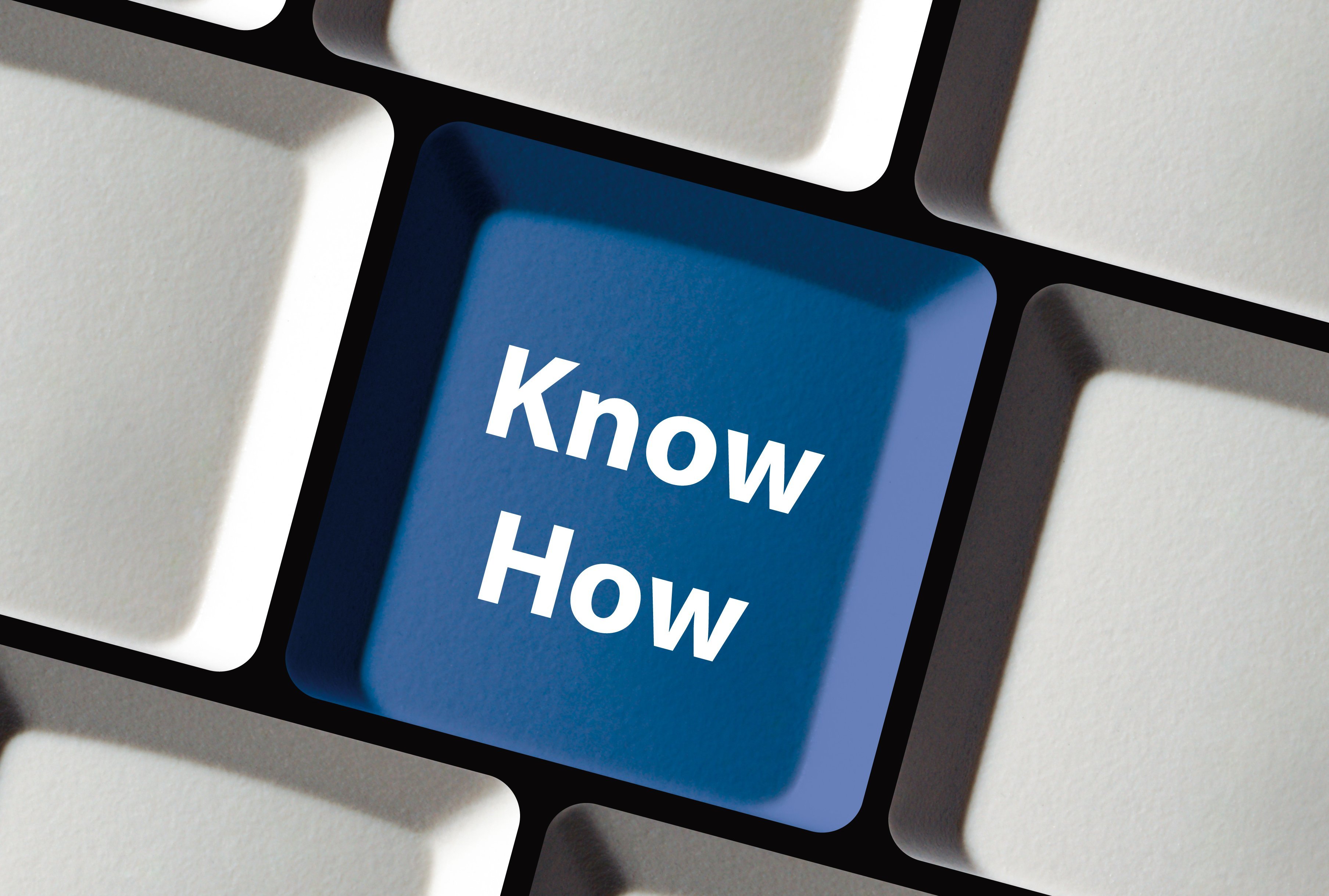 Tastatur mit Schriftzug "Know How"